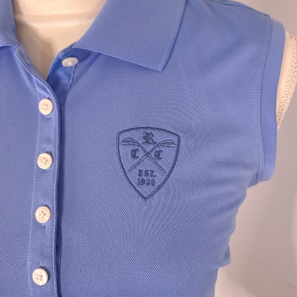 Nike Golf Tour Performance Dri-Fit Powder Blue Sleeveless Polo Woman's Small - Picture 4 of 9